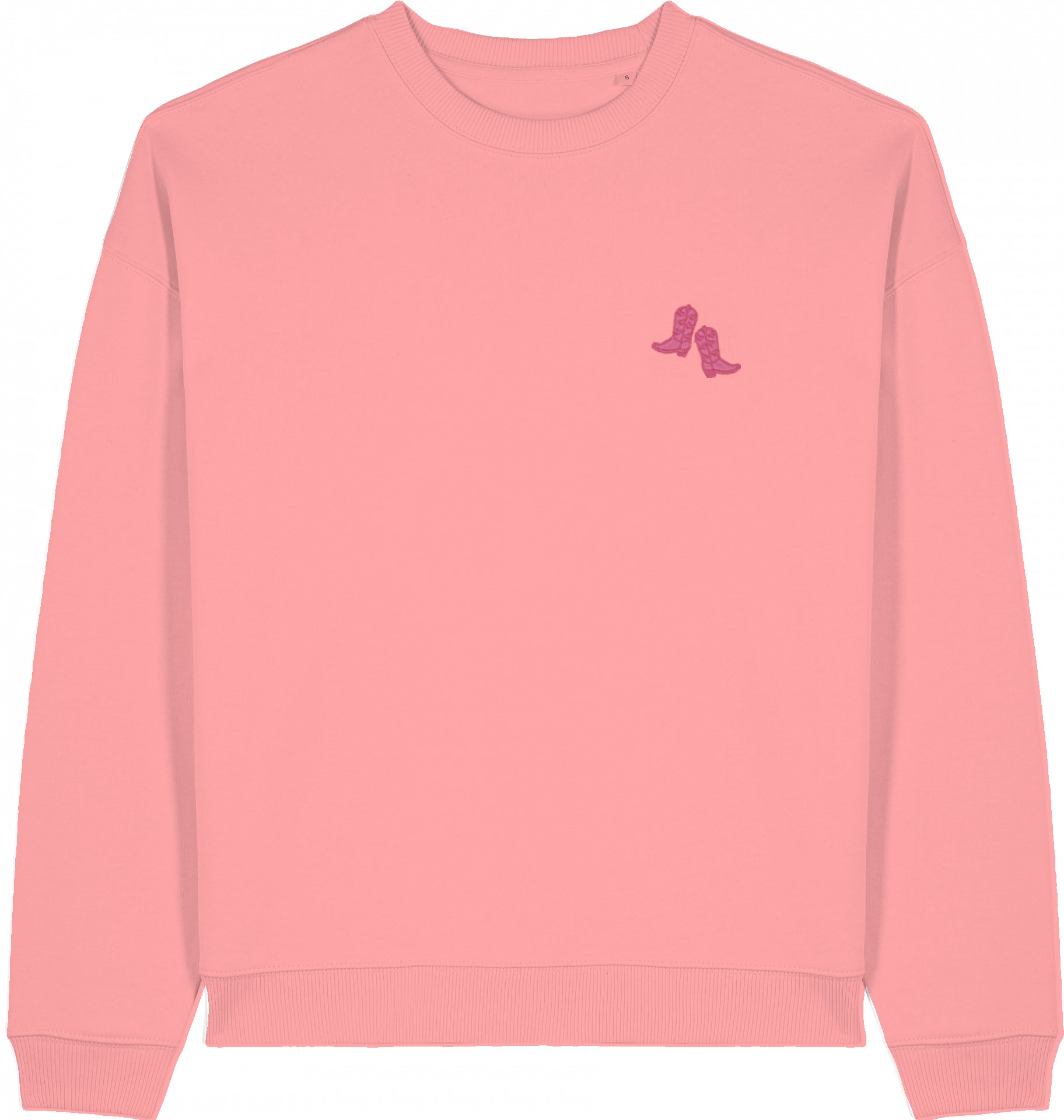 Oversized Sweater | Pink Cowboy Boots