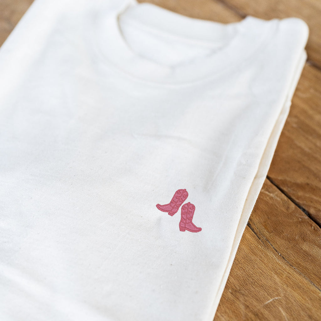 T-Shirt | Pink Cowboy Boots