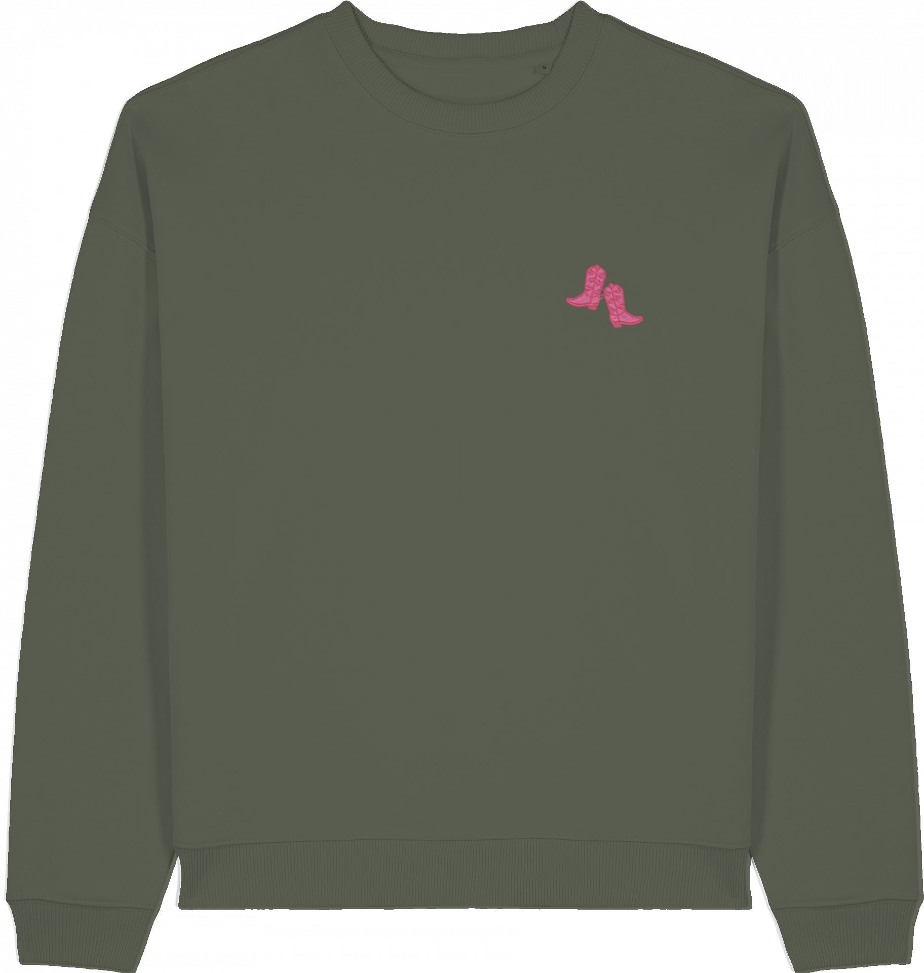 Oversized Sweater | Pink Cowboy Boots