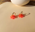 Margarite Edelstahl Hoops in Neon & Orange